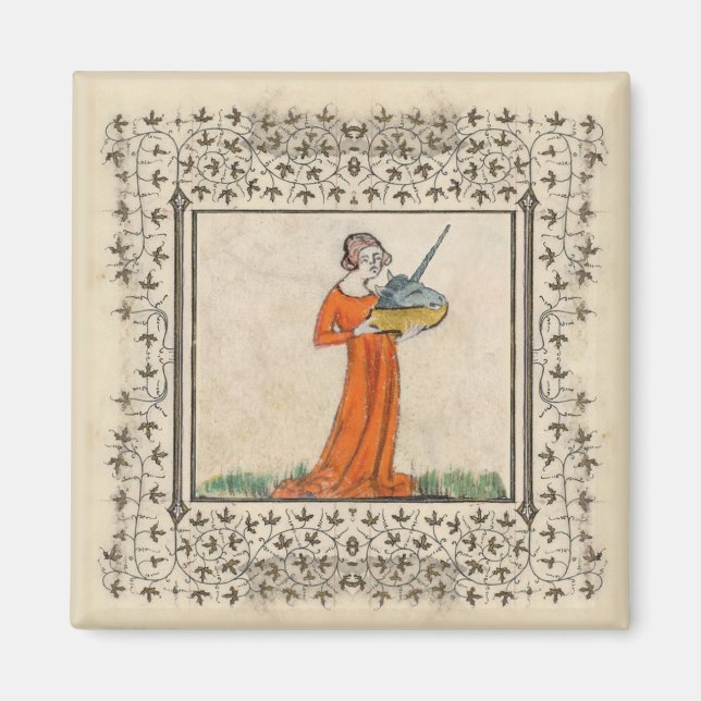 Unicorn Head Customisable Magnet (Front)