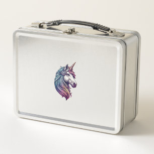 Unicorn Head Graphic Tank Top Metal Lunch Box