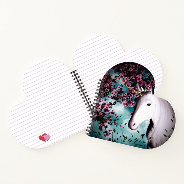 unicorn heart notebook (Inside)