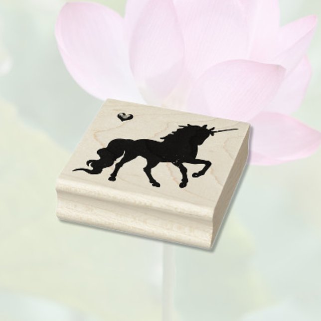 Unicorn & Heart Rubber Stamp (Creator Uploaded)