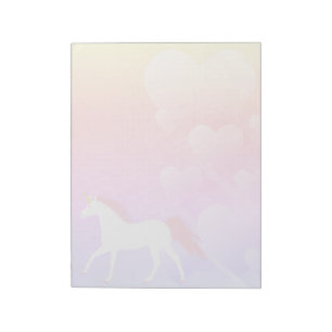 Unicorn Hearts - 11" x 8.5" Notepad