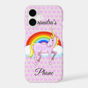 Unicorn & Hearts Cell Phone Case