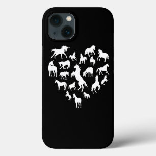 Unicorn HeartShaped Silhouette Gift for Girls iPhone 13 Case