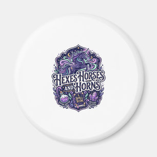 Unicorn Hexes Horses and Horns POD Ready POD Artwo Magnet