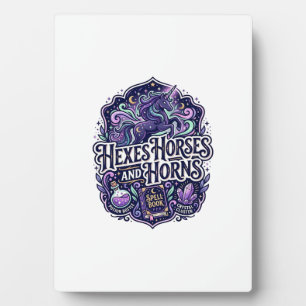 Unicorn Hexes Horses and Horns POD Ready POD Artwo Plaque