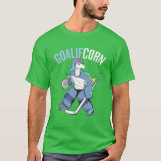Unicorn Hockey Player Goalie Goaliecorn Pun Sports T-Shirt