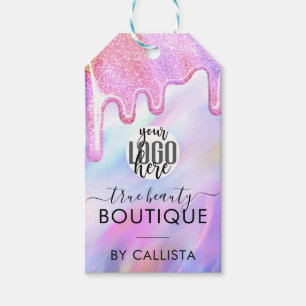 Unicorn Holographic Glitter Drip Logo Clothing Tag