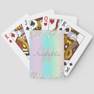 Unicorn Holographic Glitter Playing Cards