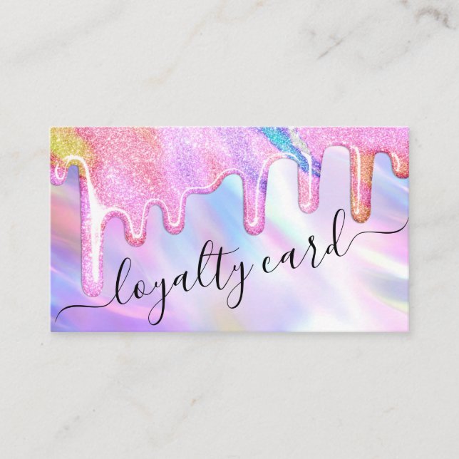Unicorn Holographic Thick Glitter Drips  Loyalty (Front)