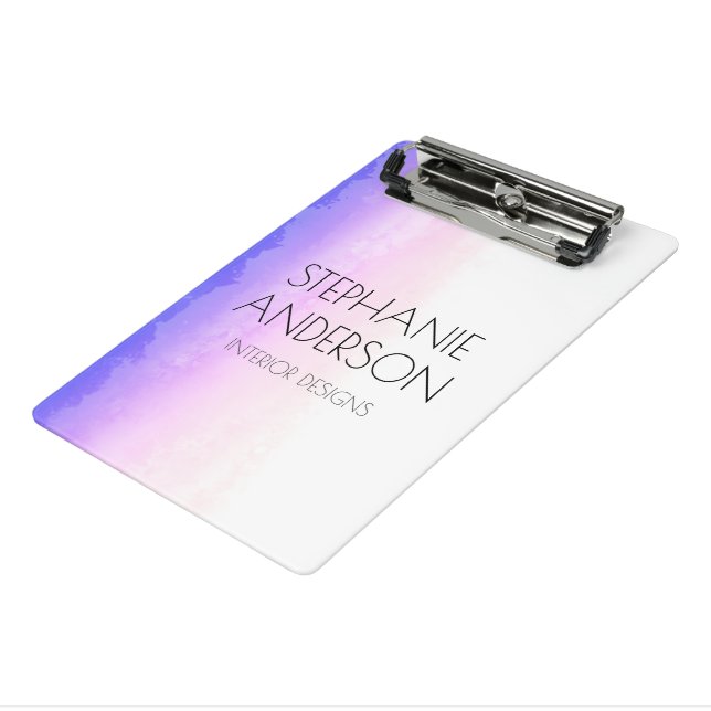 Unicorn Holography Watercolor Abstract Mini Clipboard (Angled3)