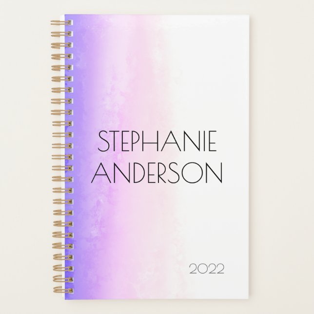 Unicorn Holography Watercolor Abstract Planner (Front)