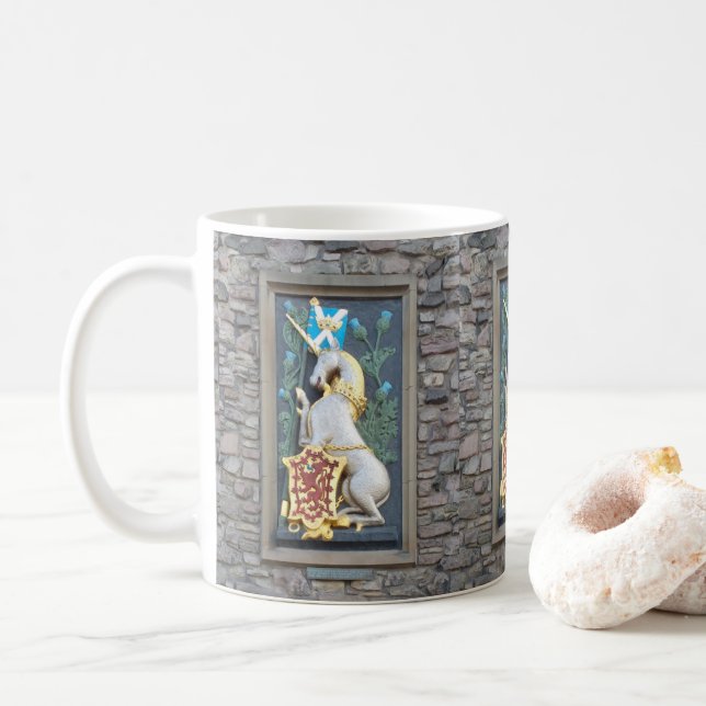 Unicorn, Holyrood Palace Coffee Mug (With Donut)