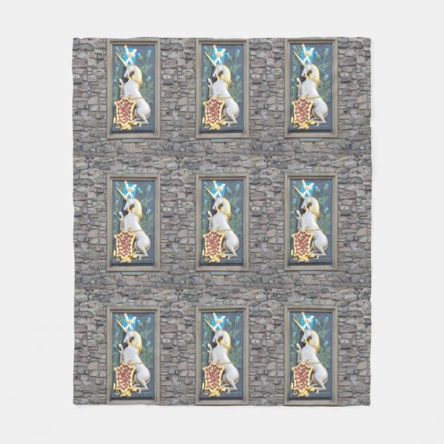 Unicorn, Holyrood Palace Fleece Blanket (Front)