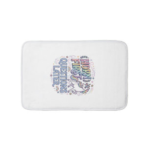 Unicorn Horn First Questions Later Adorable Sticke Bath Mat