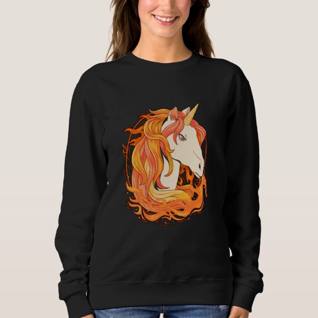Unicorn horse face costume best sweatshirt (Front)