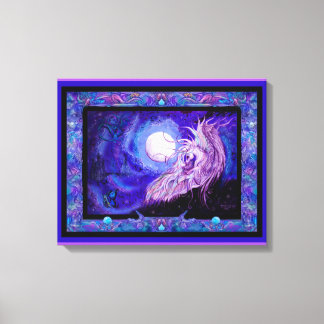 Unicorn Horse Pony Equine Equus Equestrian Purple Canvas Print