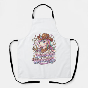 Unicorn Howdy Unicorn Gift Idea Sticker and Shirt Apron