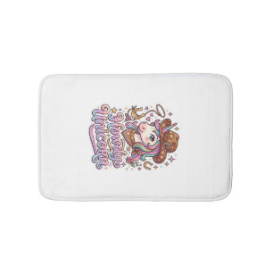 Unicorn Howdy Unicorn Gift Idea Sticker and Shirt Bath Mat