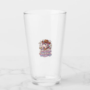 Unicorn Howdy Unicorn Gift Idea Sticker and Shirt Glass