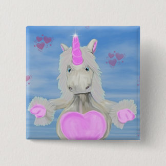 Unicorn Hug 15 Cm Square Badge