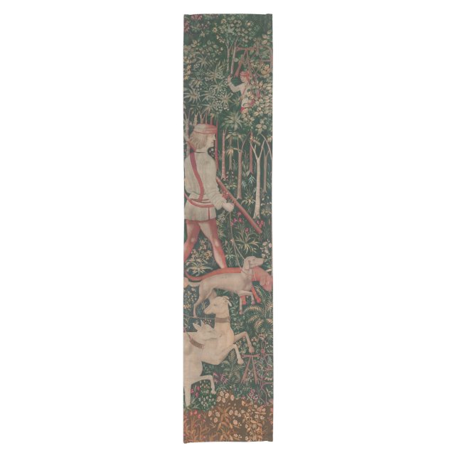 Unicorn Hunt Mediaeval Art - Hunt Begins Short Table Runner (Front)