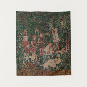 Unicorn Hunt Mediaeval Art - Hunt Begins Tapestry