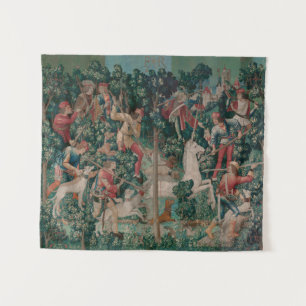 Unicorn Hunt Mediaeval Art - Unicorn Is Attacked Tapestry
