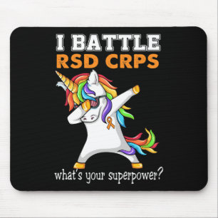 Unicorn I Battle RSD CRPS Awareness Mouse Pad
