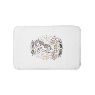 Unicorn I Came I Saw I Sparkled Print Ready Market Bath Mat