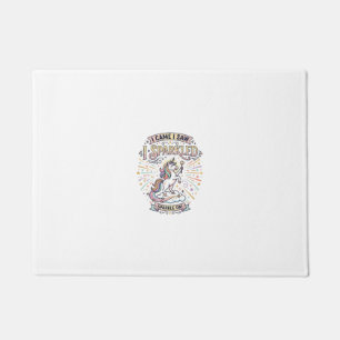 Unicorn I Came I Saw I Sparkled Print Ready Market Doormat