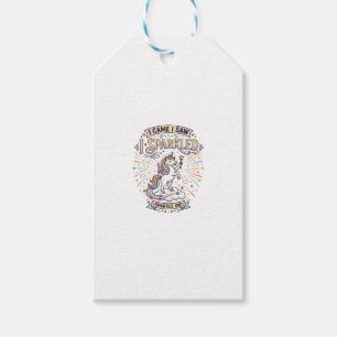 Unicorn I Came I Saw I Sparkled Print Ready Market Gift Tags