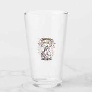 Unicorn I Came I Saw I Sparkled Print Ready Market Glass