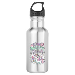 Unicorn Ice Cream Unicorn Dream Cute Pastel Produc 532 Ml Water Bottle