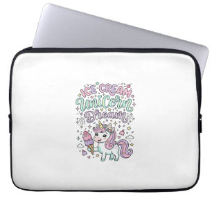 Unicorn Ice Cream Unicorn Dream Cute Pastel Produc Laptop Sleeve