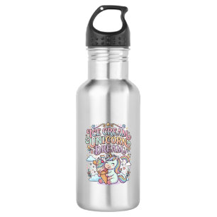 Unicorn Ice Cream Unicorn Dream Funny Typography D 532 Ml Water Bottle
