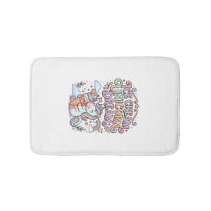 Unicorn Ice Cream Unicorn Dream Funny Typography D Bath Mat