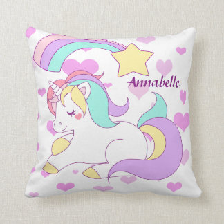 Unicorn illustration cushion