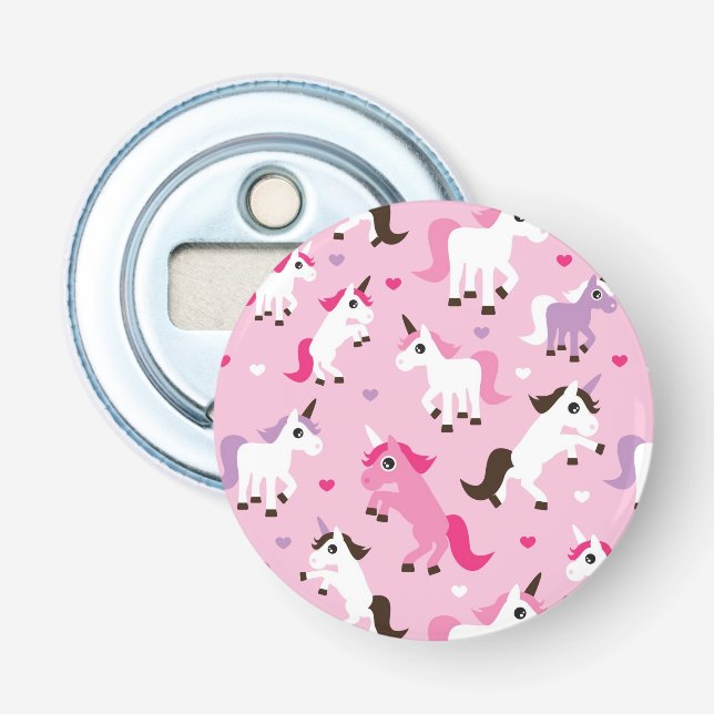 unicorn illustration kids background bottle opener (Front)