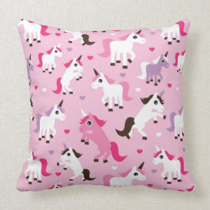 unicorn illustration kids background cushion