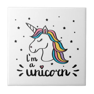 Unicorn   I'm A Unicorn Ceramic Tile