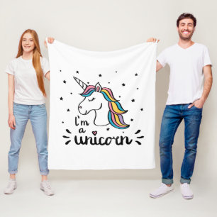 Unicorn   I'm A Unicorn Fleece Blanket