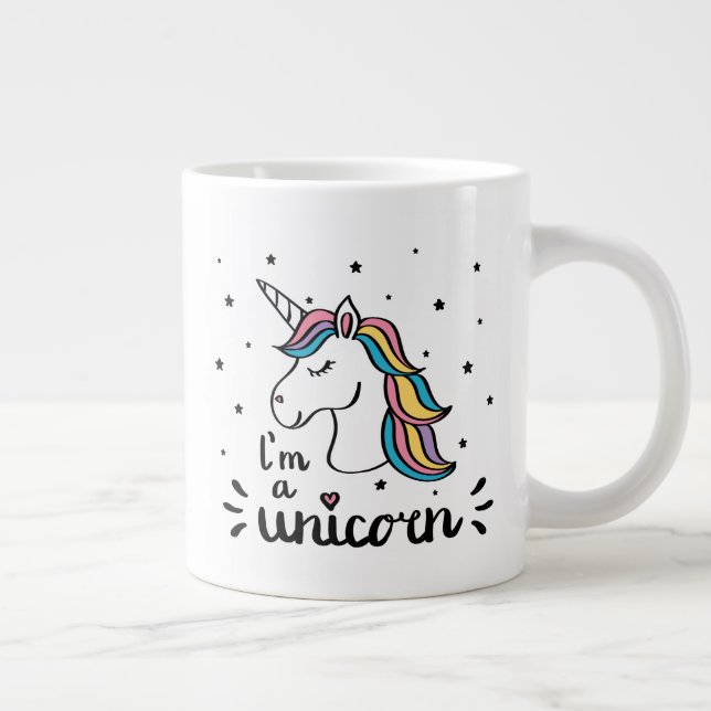 Unicorn | I'm A Unicorn Large Coffee Mug (Right)