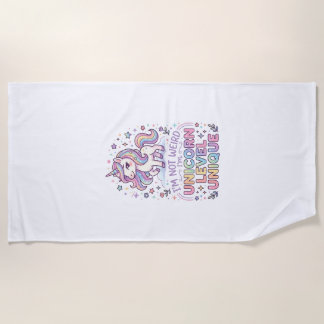 Unicorn I'm Not Weird I'm Unicorn Level Unique Ado Beach Towel