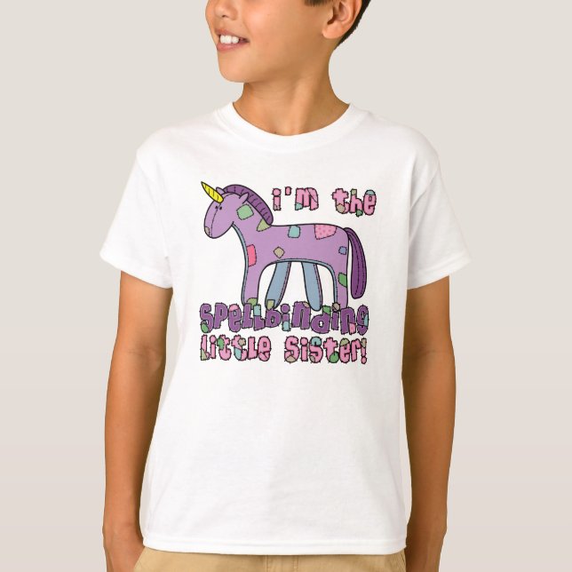 Unicorn I'm the Little Sister T Shirt (Front)