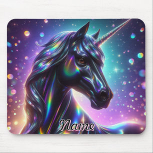 Unicorn in a Magical Sparkle Background Mouse Pad