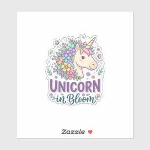 Unicorn in Bloom Bold Typography Print on Demand D