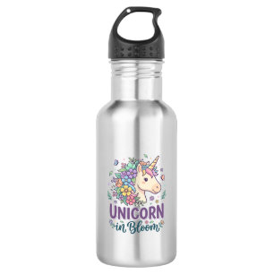 Unicorn in Bloom Bold Typography Print on Demand D 532 Ml Water Bottle
