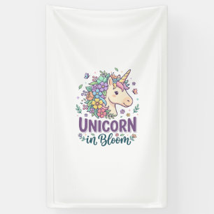 Unicorn in Bloom Bold Typography Print on Demand D Banner
