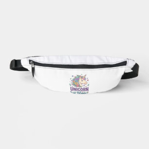 Unicorn in Bloom Bold Typography Print on Demand D Bum Bags