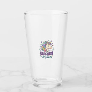 Unicorn in Bloom Bold Typography Print on Demand D Glass